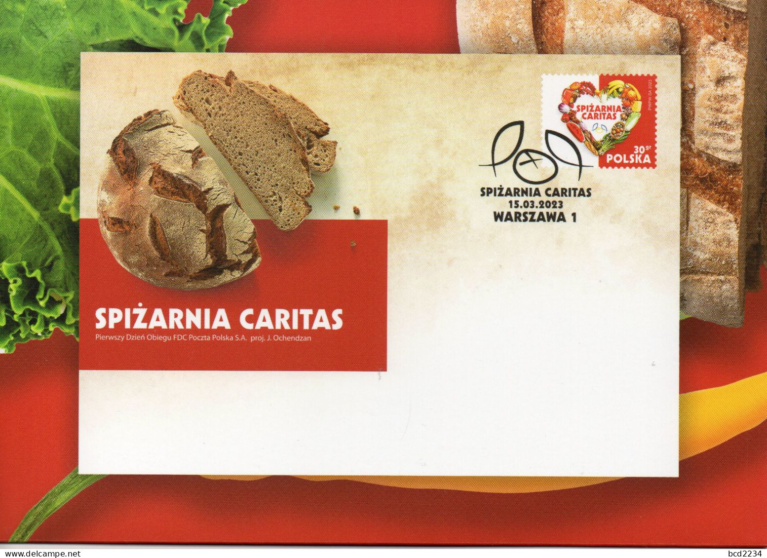 POLAND 2023 POST LIMITED EDITION PHILATELIC FOLDER: CARITAS FOOD PANTRY CHARITY DON'T WASTE FOOD CHANGE YOUR WAYS - Covers & Documents