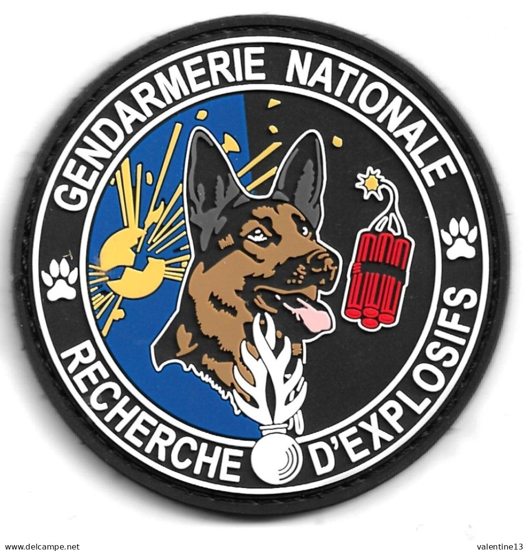 Ecusson PVC GENDARMERIE NATIONALE RECHERCHE D EXPLOSIFS - Policia