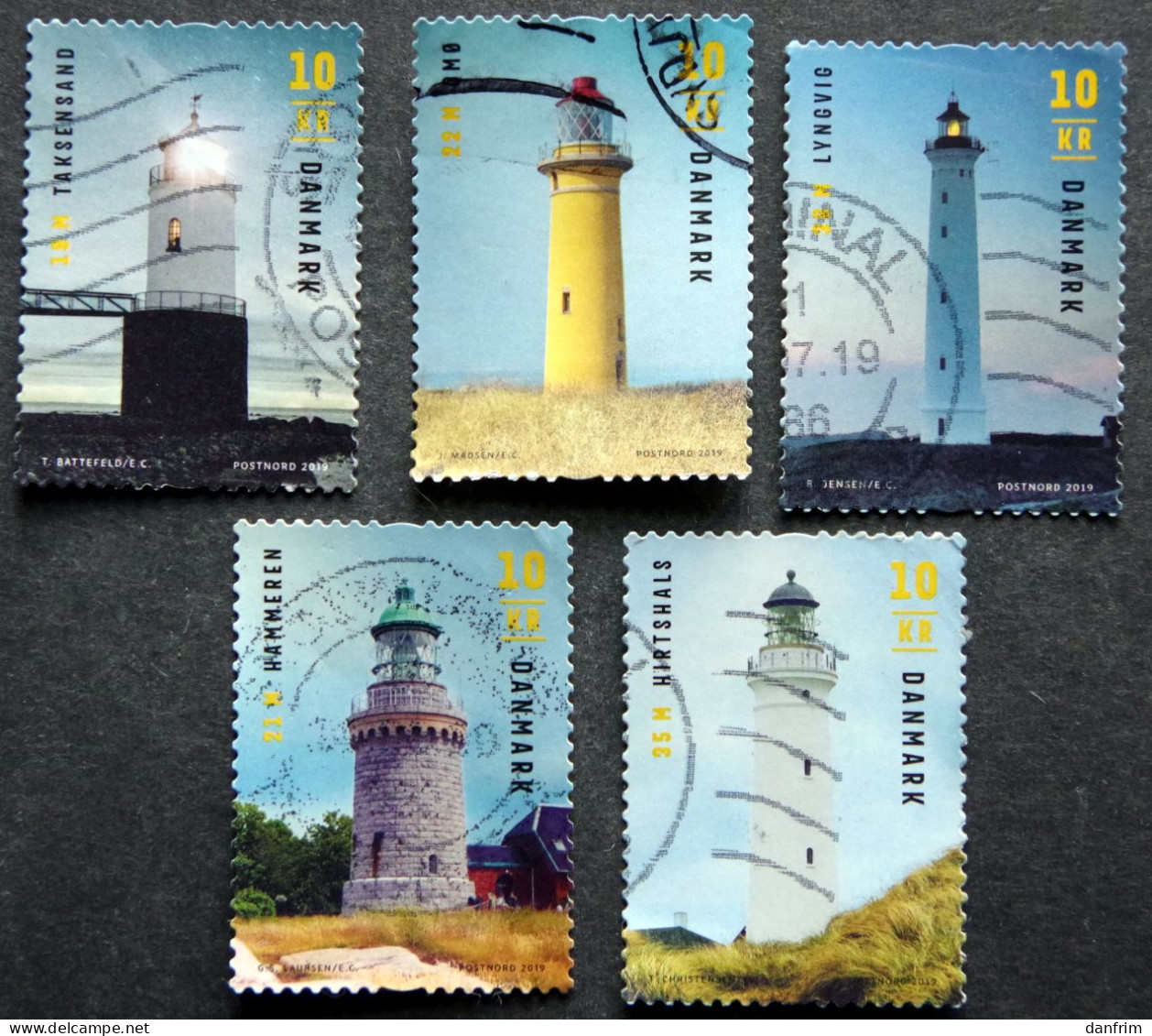 Denmark 2019   Lighthouse   Minr.1974-78   (O) (lot K 245) - Usati