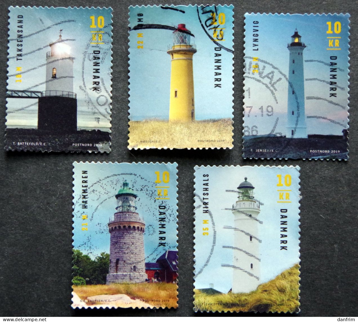 Denmark 2019   Lighthouse   Minr.1974-78   (O) (lot K 245) - Usado