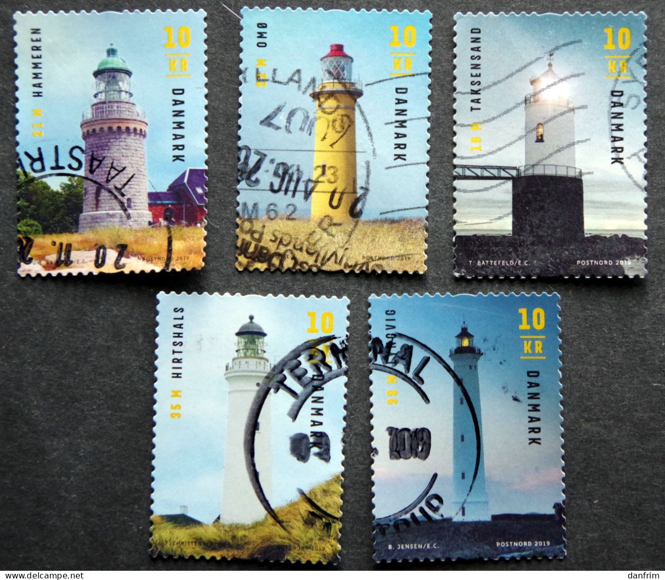 Denmark 2019   Lighthouse   Minr.1974-78   (O) (lot K 248) - Usado