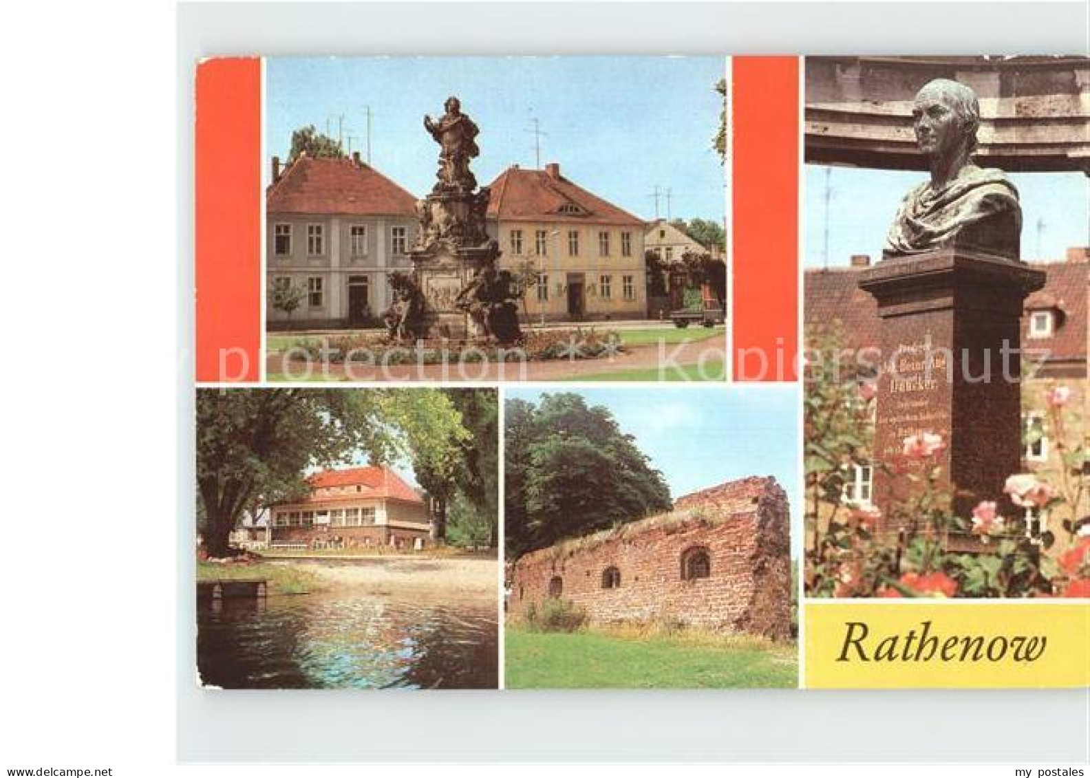 72359805 Rathenow Dunker-Denkmal Stadtmauer Rathenow - Rathenow