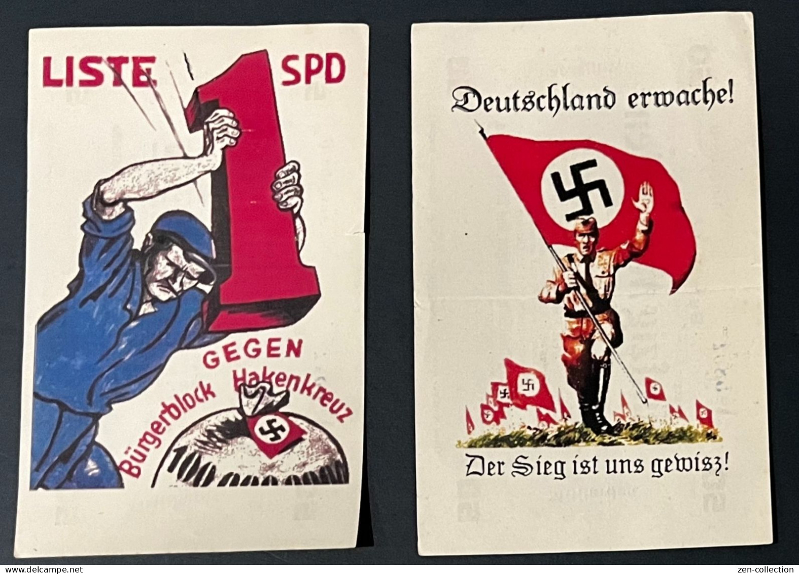 Color 50 BILLION WW2 Germany Nazi Propaganda FORGERY Overprint On Genuine 1923 Banknote VF (tiny Edge Tear) - Otros & Sin Clasificación