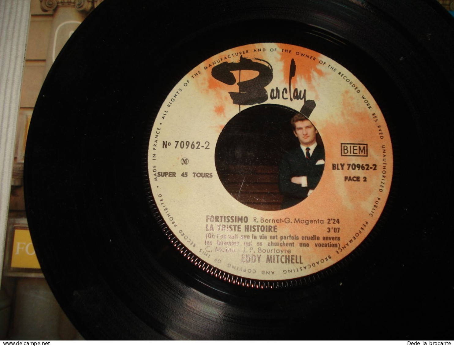 B13 / Eddy Mitchell – De La Musique - EP -  Barclay – 70 962 M - Fr 1966  EX/N.M - Formatos Especiales