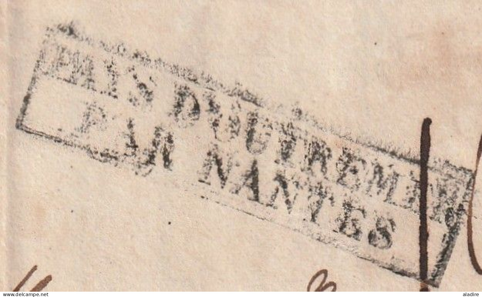 1830 KWIV - Lettre En Français 3 Pages De CALCUTTA, Inde Vers BORDEAUX, France - PAYS D' OUTREMER PAR NANTES - ...-1852 Voorfilatelie