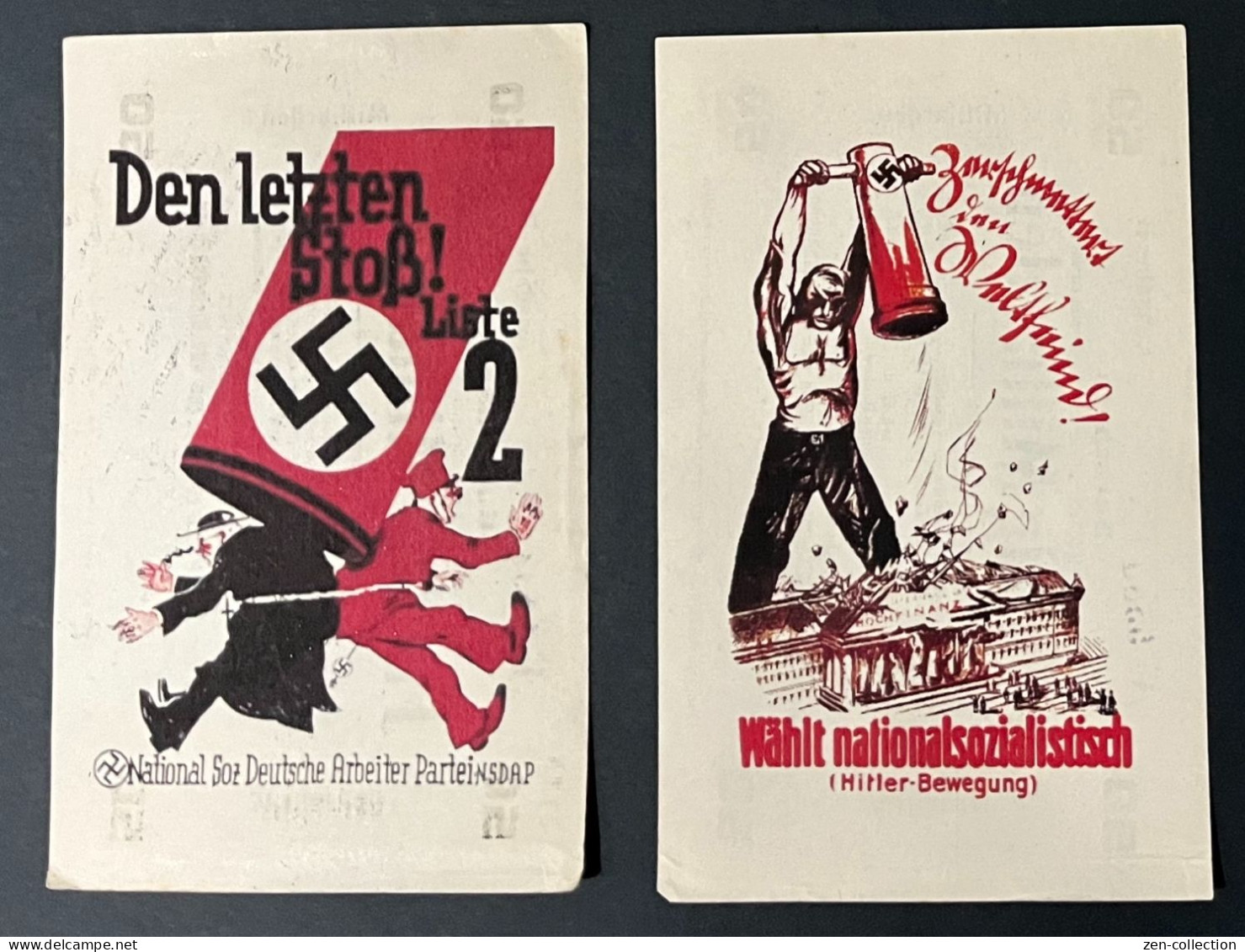 Color 50 BILLION WW2 Germany Nazi Propaganda FORGERY Overprint On Genuine 1923 Banknote EF+ - Otros & Sin Clasificación