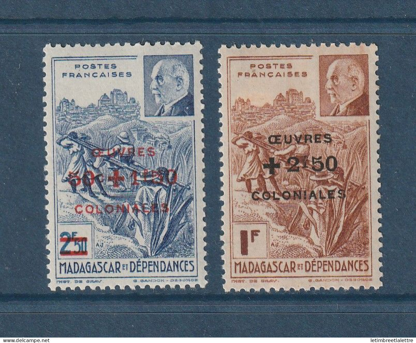 Madagascar - YT N° 284 Et 285 ** - Neuf Sans Charnière - 1944 - Unused Stamps