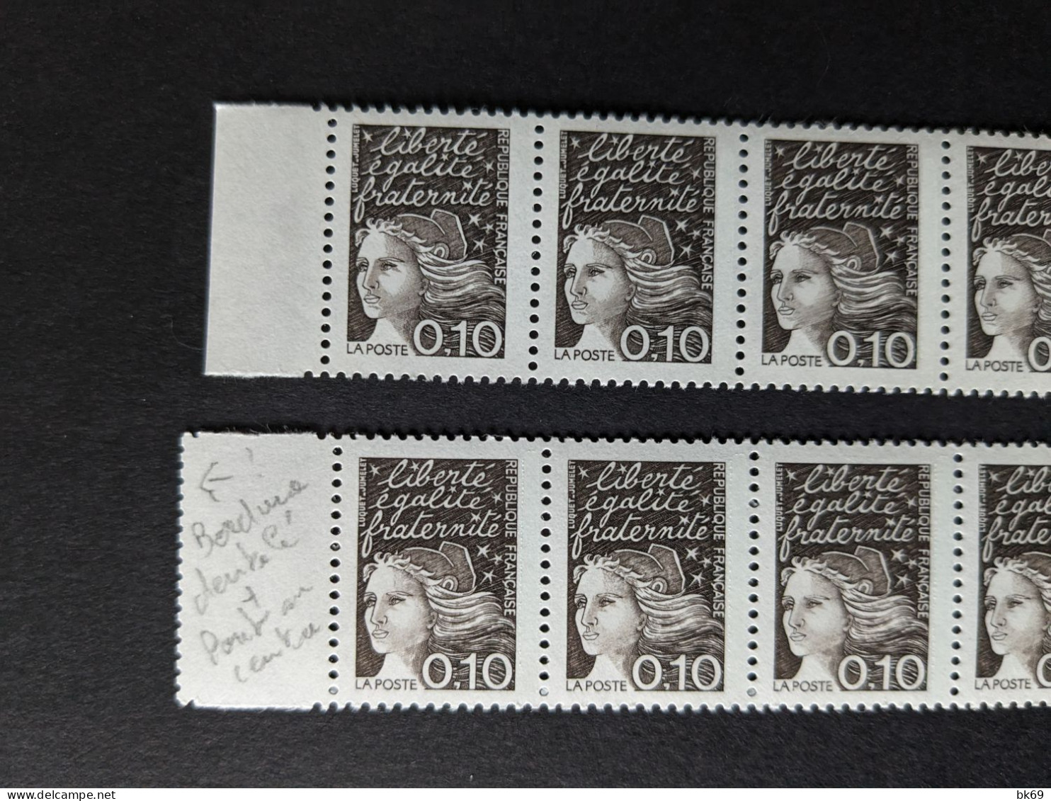 3086c** Bande 10 Avec 1 Timbre Sans Phosphore Tenant à Normal + Bande Avec Bdf Dentelé Deux Belles Variétés Dans Ce Lot - Unused Stamps