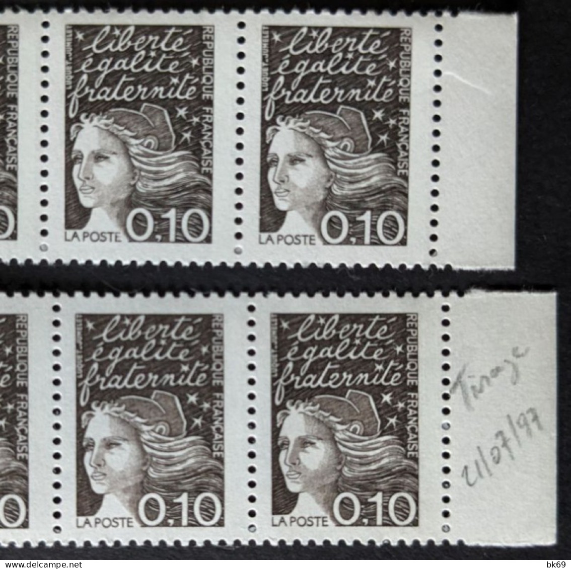 3086c** Bande 10 Avec 1 Timbre Sans Phosphore Tenant à Normal + Bande Avec Bdf Dentelé Deux Belles Variétés Dans Ce Lot - Unused Stamps