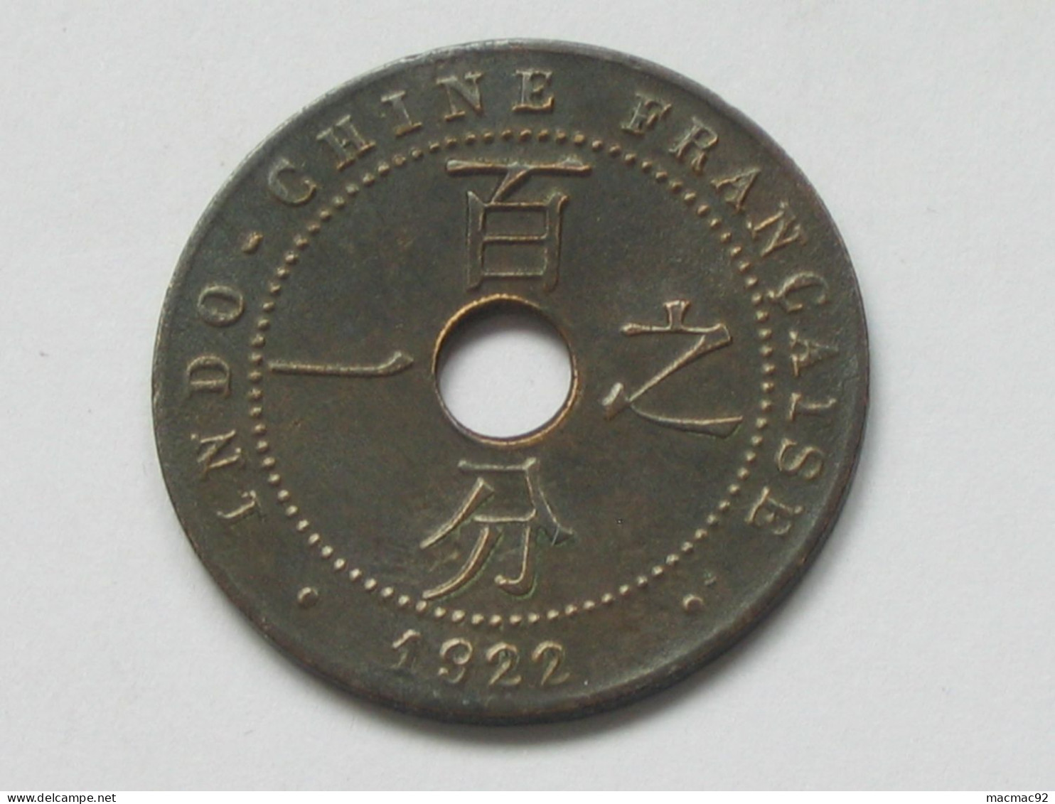 INDOCHINE - 1 Cent 1922  *****  EN ACHAT IMMEDIAT **** - French Indochina