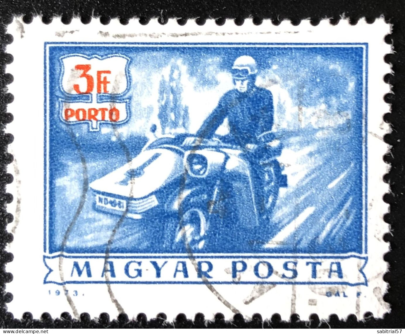 Hungria 1973 / Postman/ Sidecar / Hungary / Hongrie / Motorcycles / Motociclettes / Motorräder - Motorräder