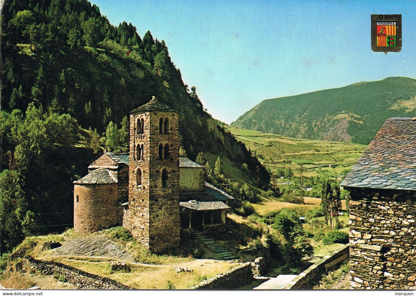 54038. Postal LAS ESCALDES (Andorra) 1972. Vista SAnt Joan De Casellas - Brieven En Documenten