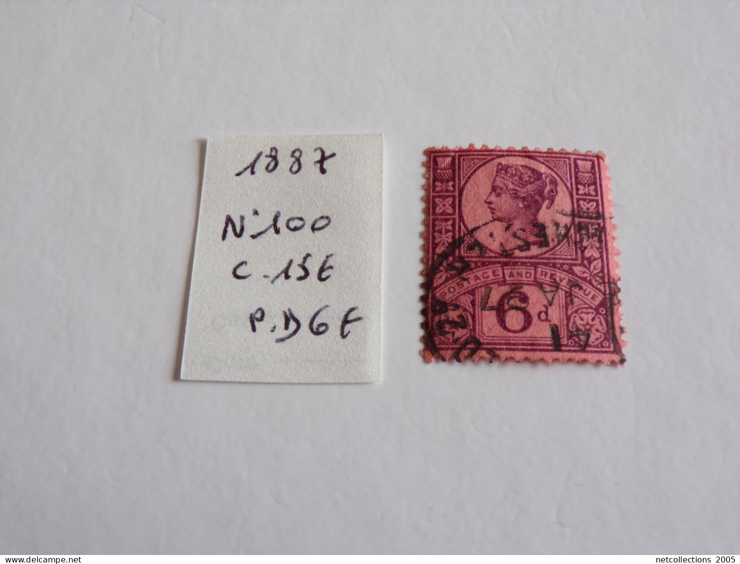 GRANDE BRETAGNE 1887 N°100 - OBLITERE - Used Stamps