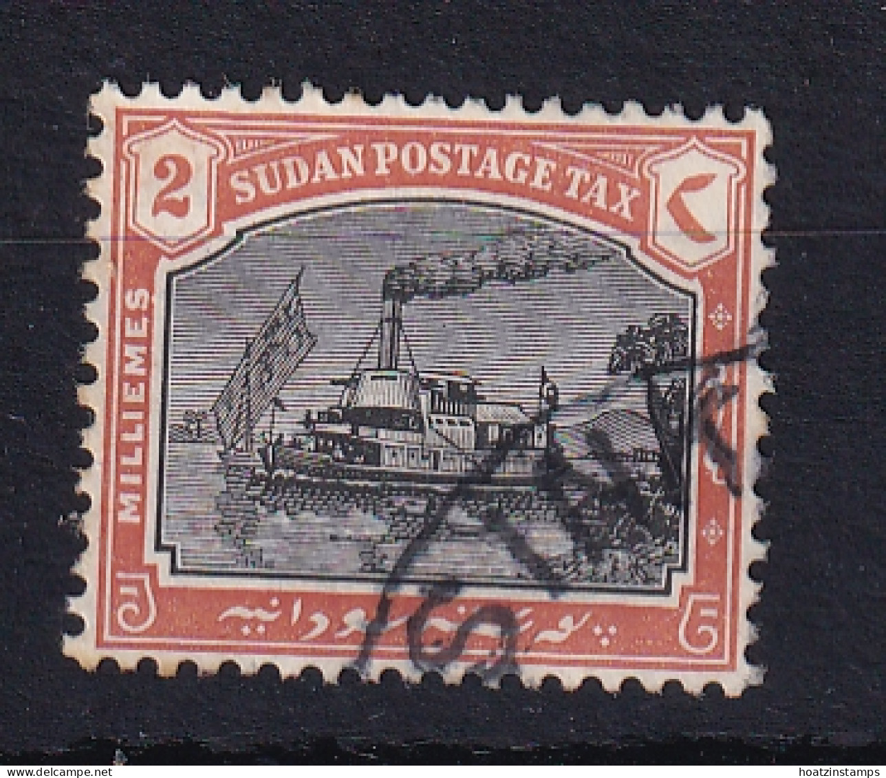 Sdn: 1927/30   Postage Due - Gunboat   SG D9    2m    Used - Soudan (...-1951)