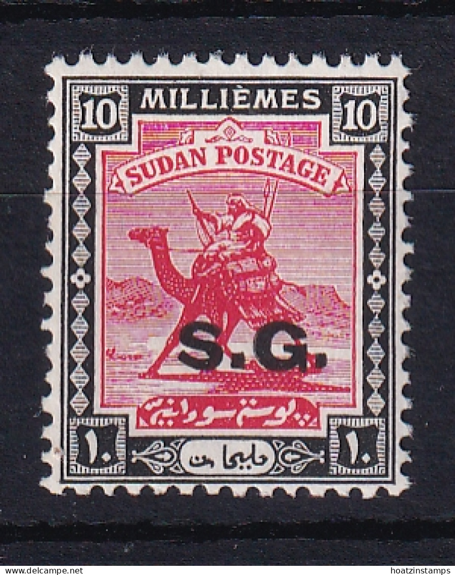 Sdn: 1936/46   Official - Arab Postman  'S.G.'  OVPT   SG O37    10m    MH - Soedan (...-1951)