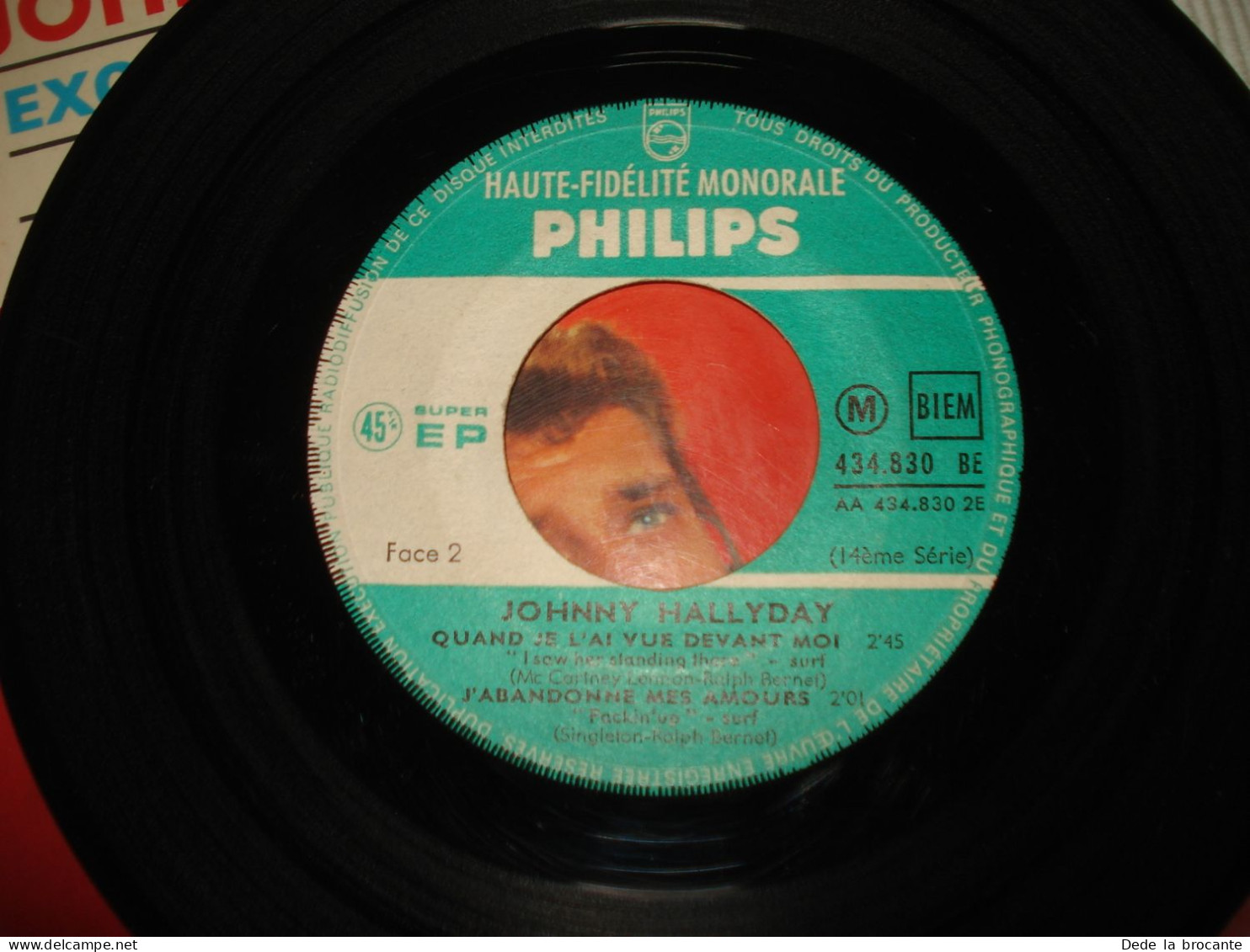 B13 / Johnny Hallyday – Excuse-moi Partenaire - EP – 434.830 BE- Fr 1964  VG+/G - Formatos Especiales