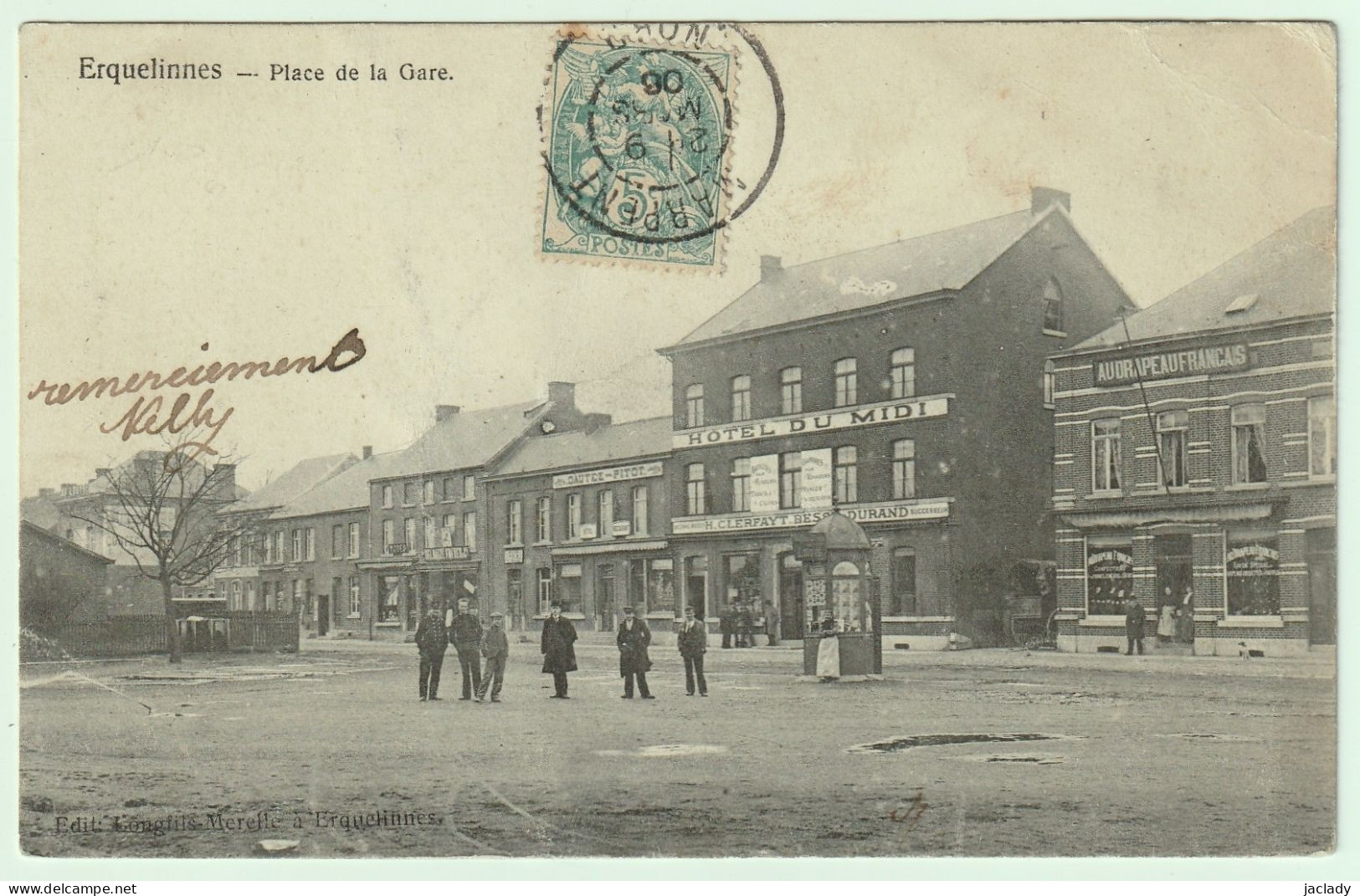 Erquelinnes -- Place De La Gare. (2 Scans) - Erquelinnes