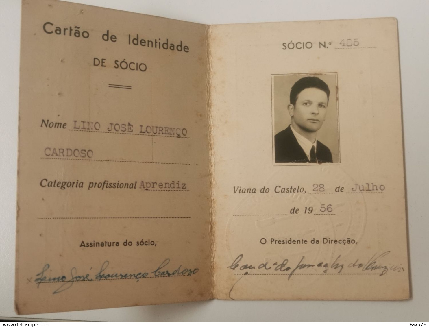 Carta De Identidade, Sindicato Nacional Dos Empregados E Operarios Panificaçâo Viana Do Castelo 1956 - Covers & Documents