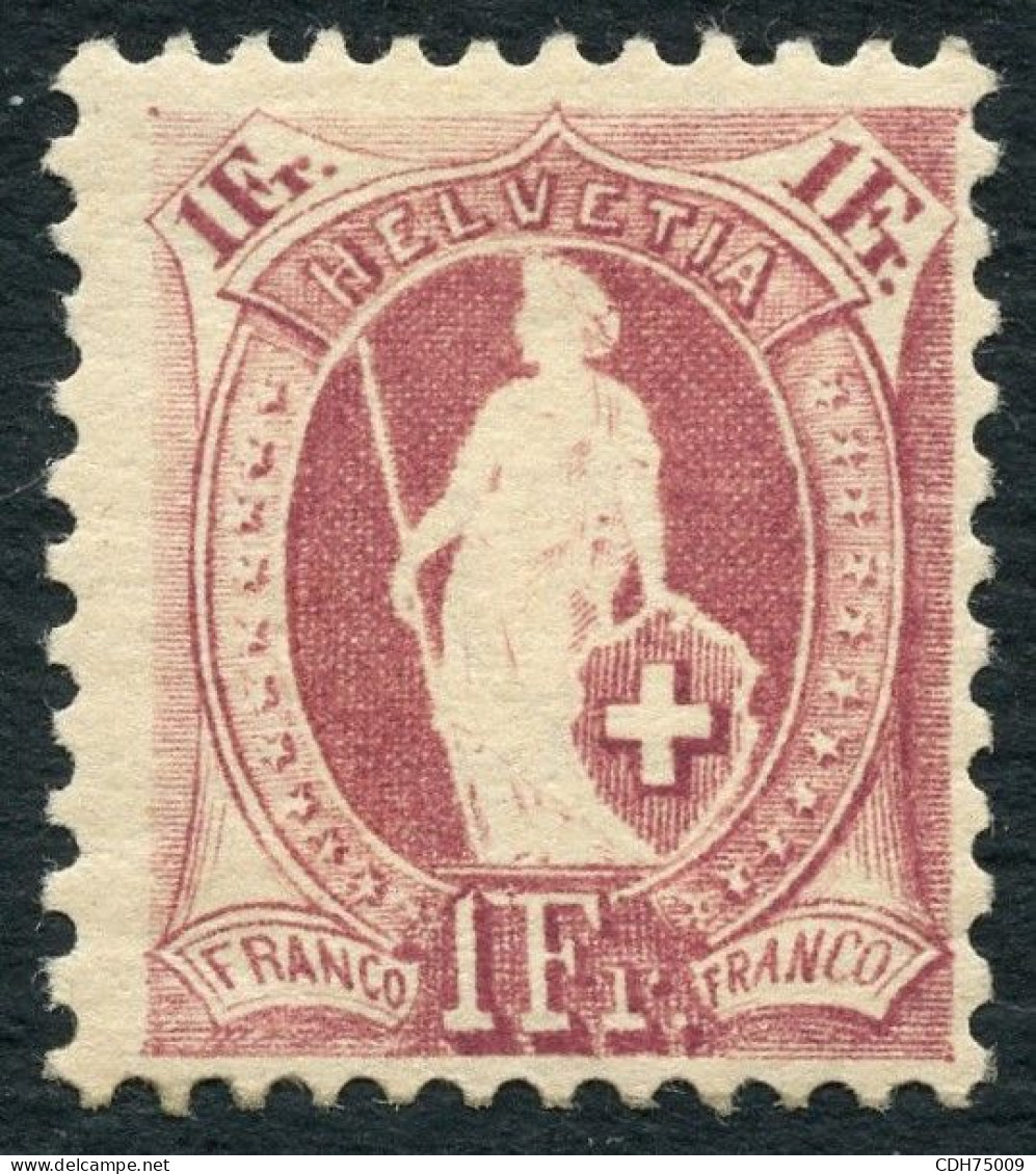 SUISSE - Z 71D 1F LILAS HELVETIA DEBOUT  * - Unused Stamps