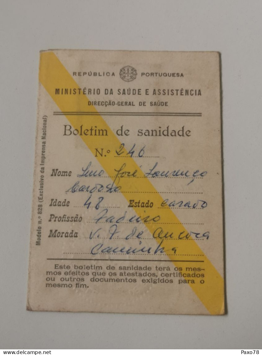 Boletim De Sanidade, Vila Praia De Ancora 1972 - Lettres & Documents