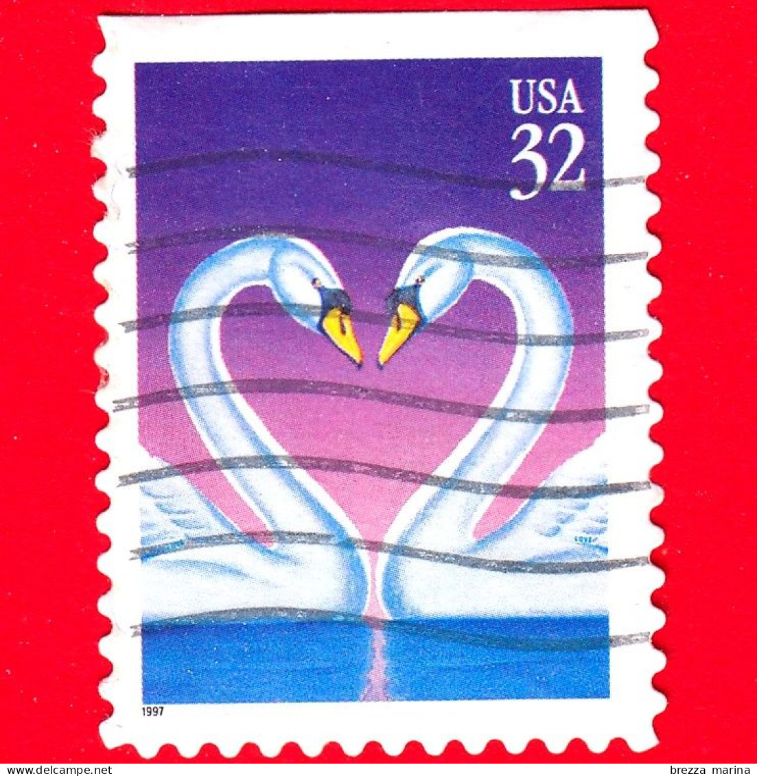 U.S. - USA - STATI UNITI - Usato - 1997 - Fauna - Cigni - Mute Swan (Cygnus Olor) - 32 - Used Stamps