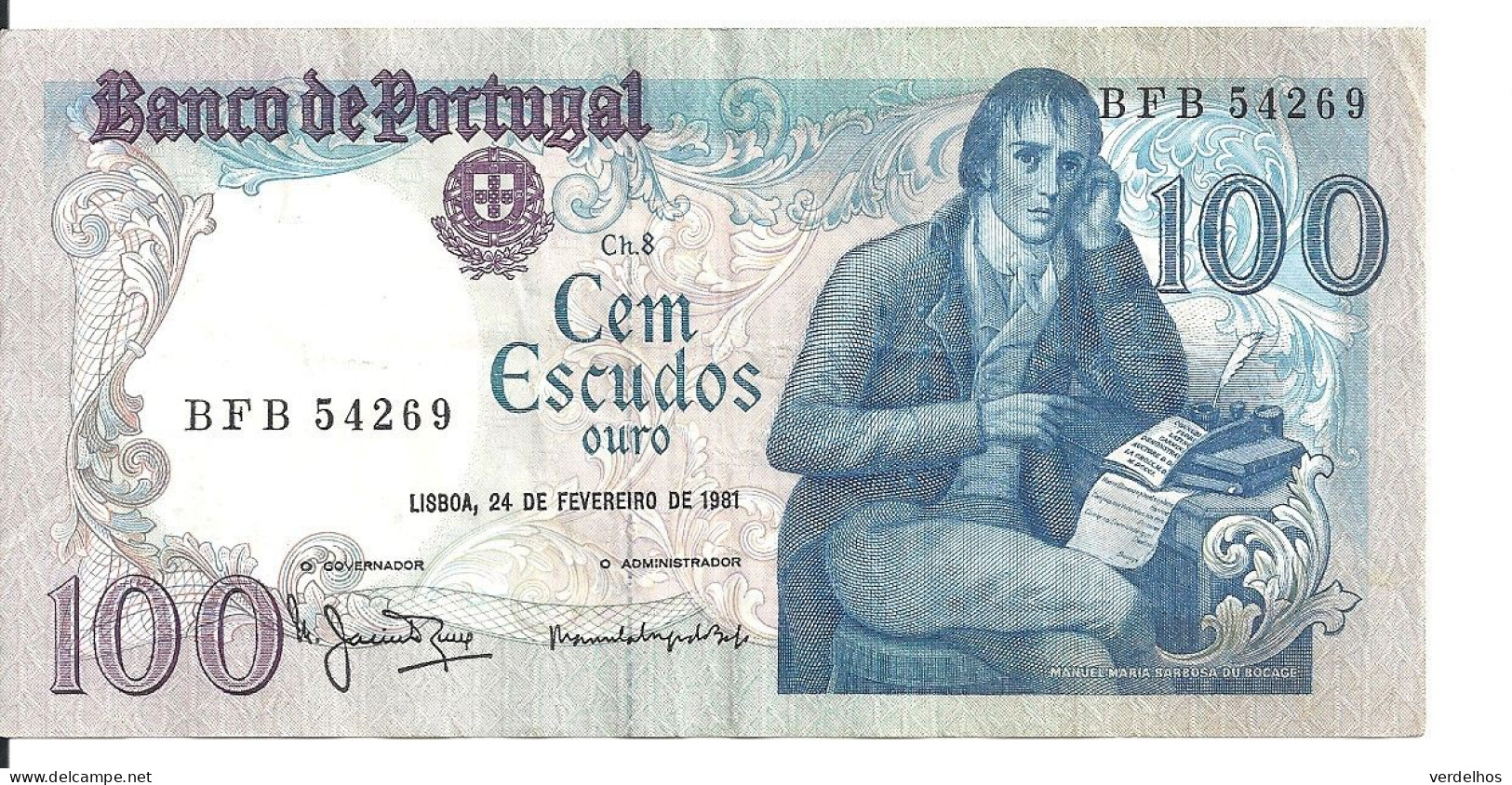 PORTUGAL 100 ESCUDOS 1981 VF+ P 178 B - Portugal