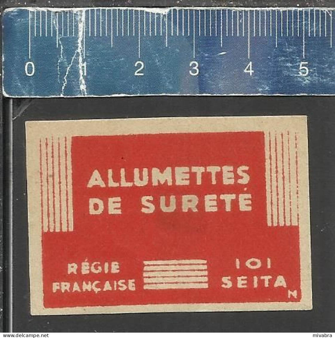 ALLUMETTES DE SURETÉ RÉGIE FRANÇAISE 101 SEITA ( AVEC LETTRE N) - OLD MATCHBOX LABEL FRANCE - Boites D'allumettes - Etiquettes