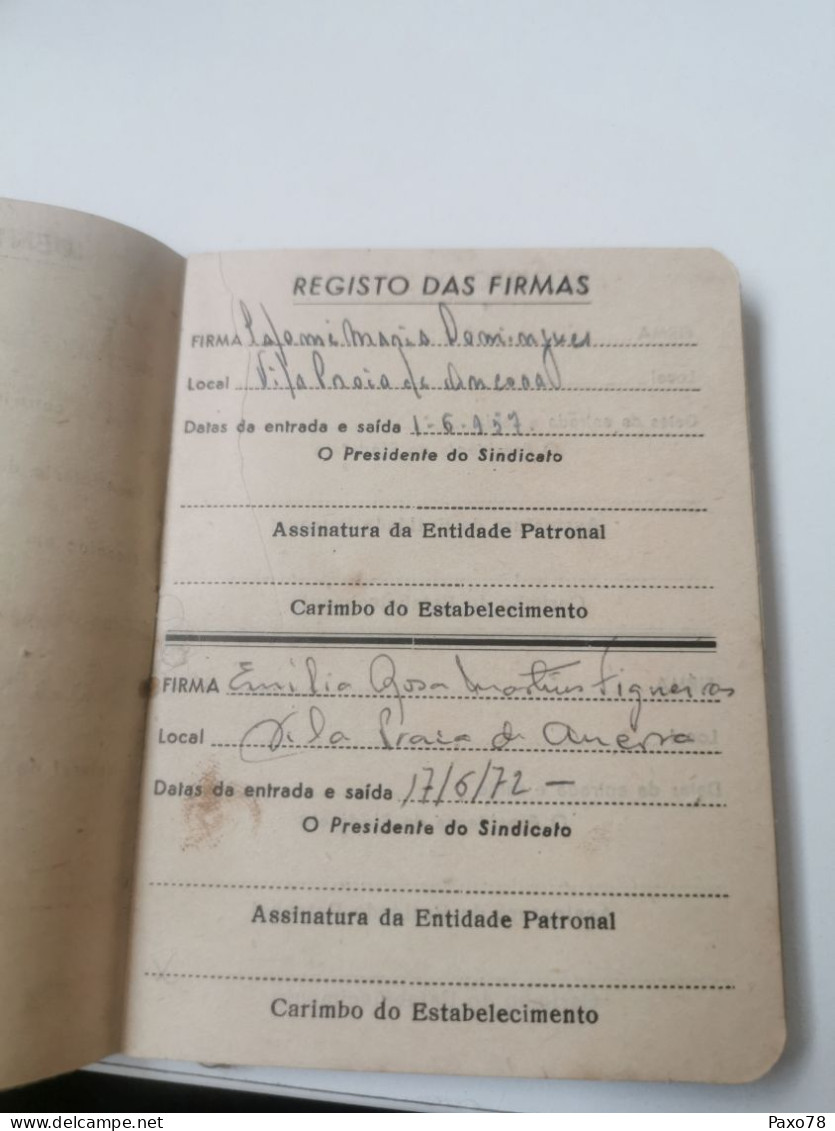 Carteira Profissional, Industria De Panificaçâo Viana Do Castelo 1957 - Storia Postale