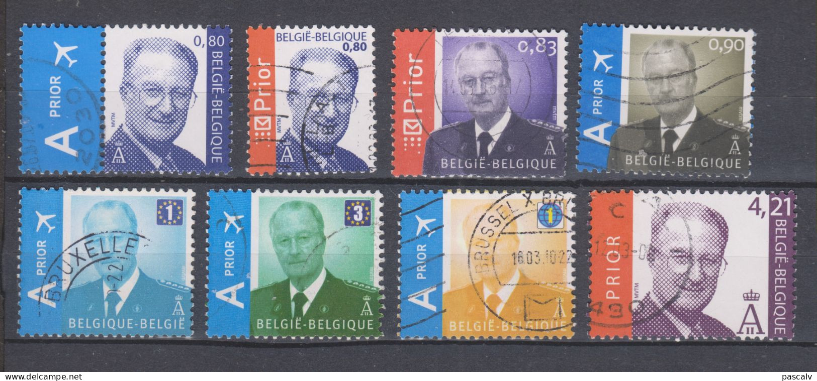 Très Bel Ensemble De 64 Timbres Oblitérés Albert II En Francs / Francs-euros / Euros - 1993-2013 Roi Albert II (MVTM)