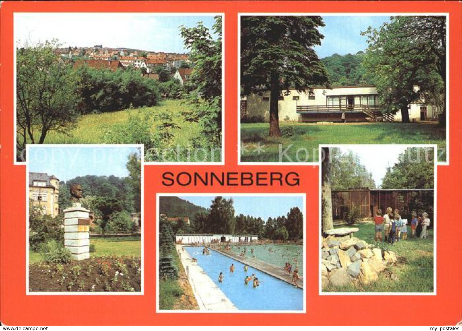 72354868 Sonneberg Thueringen Teilansicht Parkcafe Stadtpark Freibad Baxenteich  - Sonneberg