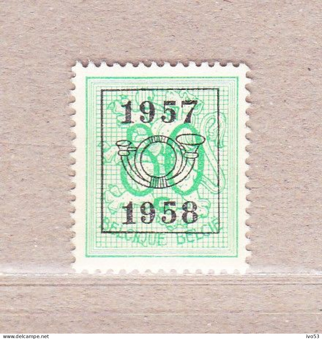 1957 Nr PRE673(*) Zonder Gom.Heraldieke Leeuw:80c.Opdruk 1957-1958. - Typos 1951-80 (Chiffre Sur Lion)