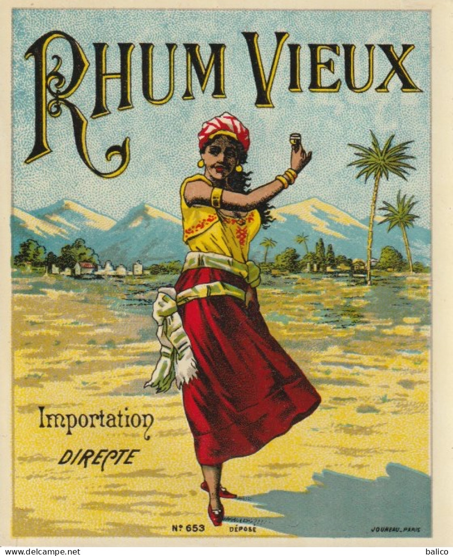 étiquette -    RHUM  VIEUX       ( Destockage Cause Retraite ) - Rhum