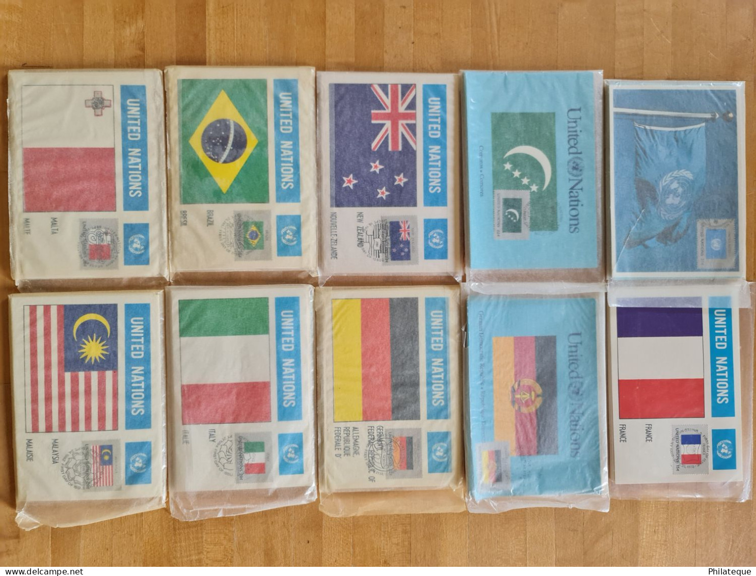 RARE : Cartes Maximum (160) Oblitérées Premier Jour - Drapeaux Nations Unies NY - 1980-89 - Autres & Non Classés