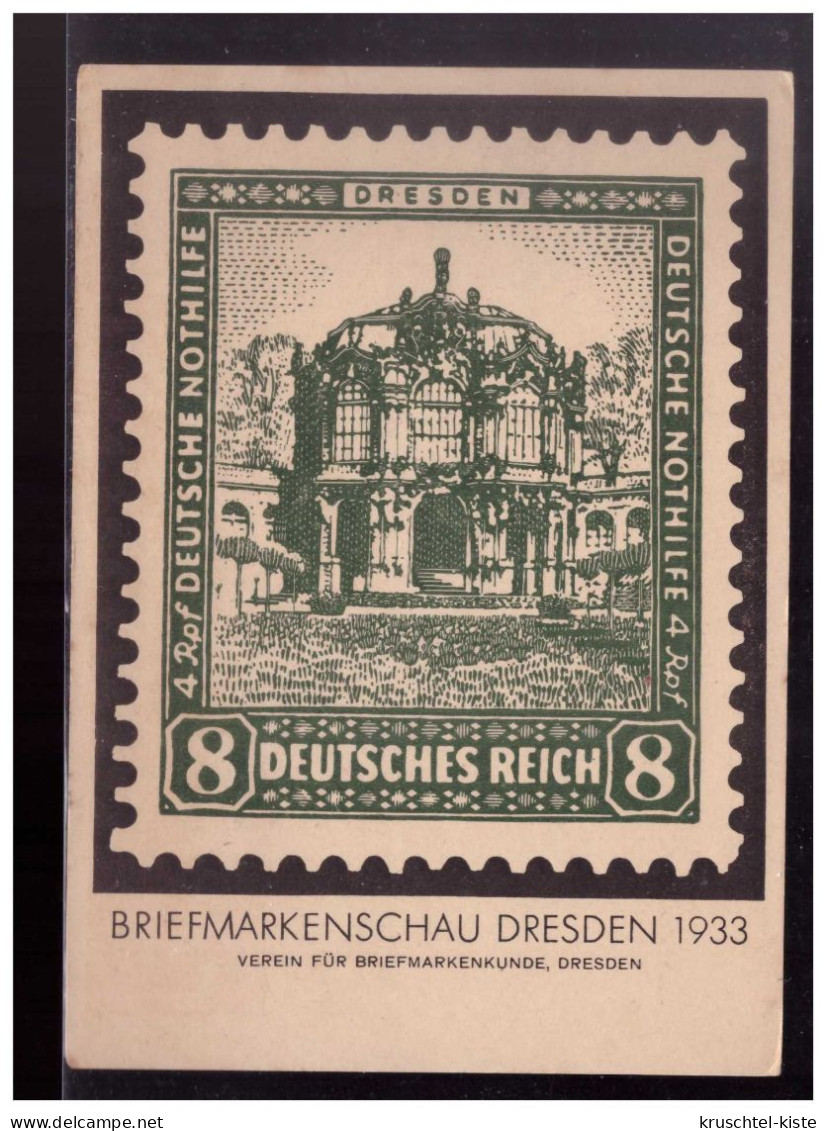 DT- Reich (023783) Privat Ganzsache PP122/ C1/ 01Dresdner Briefmarkenschau, Zwinger, Ungebraucht - Private Postwaardestukken