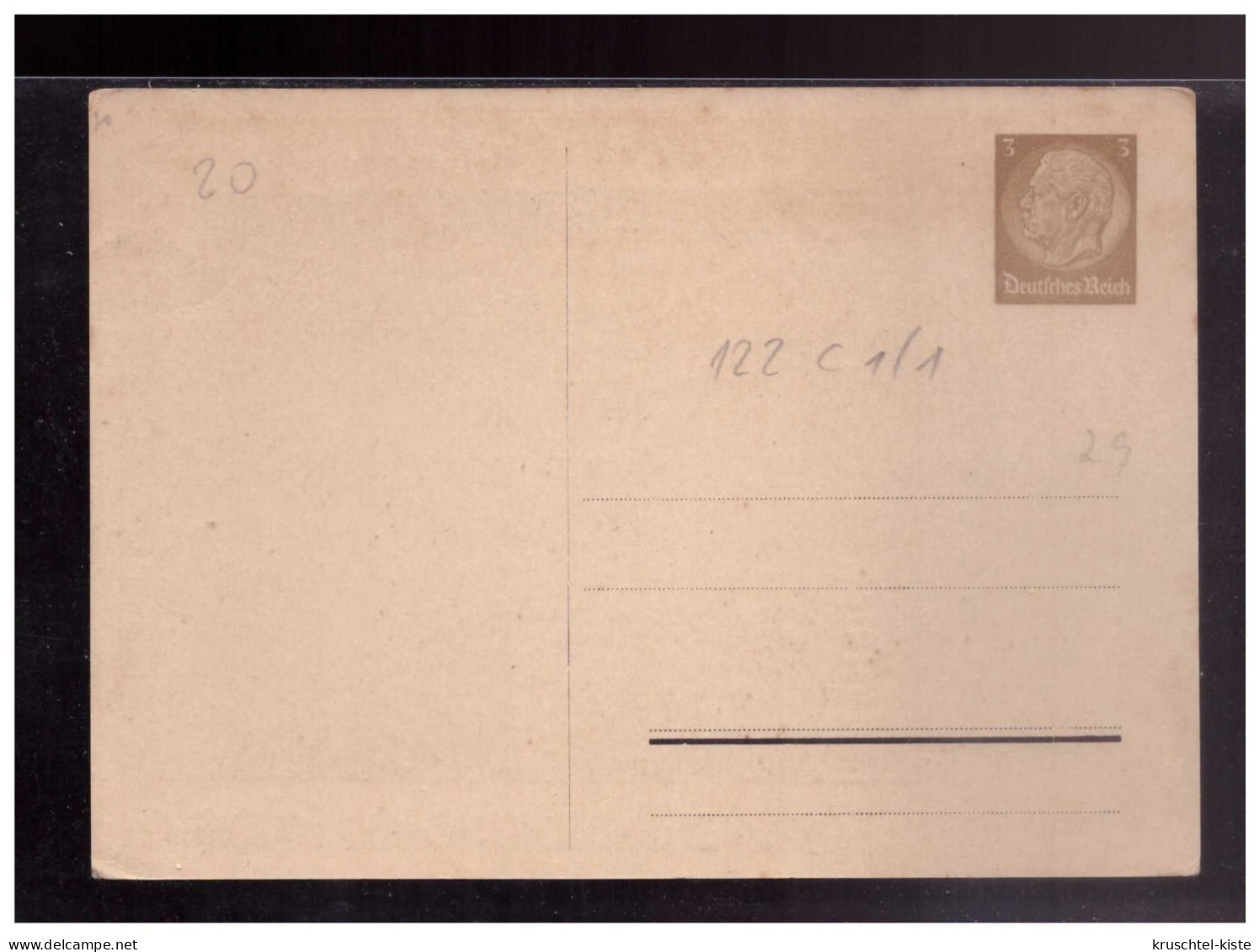 DT- Reich (023783) Privat Ganzsache PP122/ C1/ 01Dresdner Briefmarkenschau, Zwinger, Ungebraucht - Private Postal Stationery