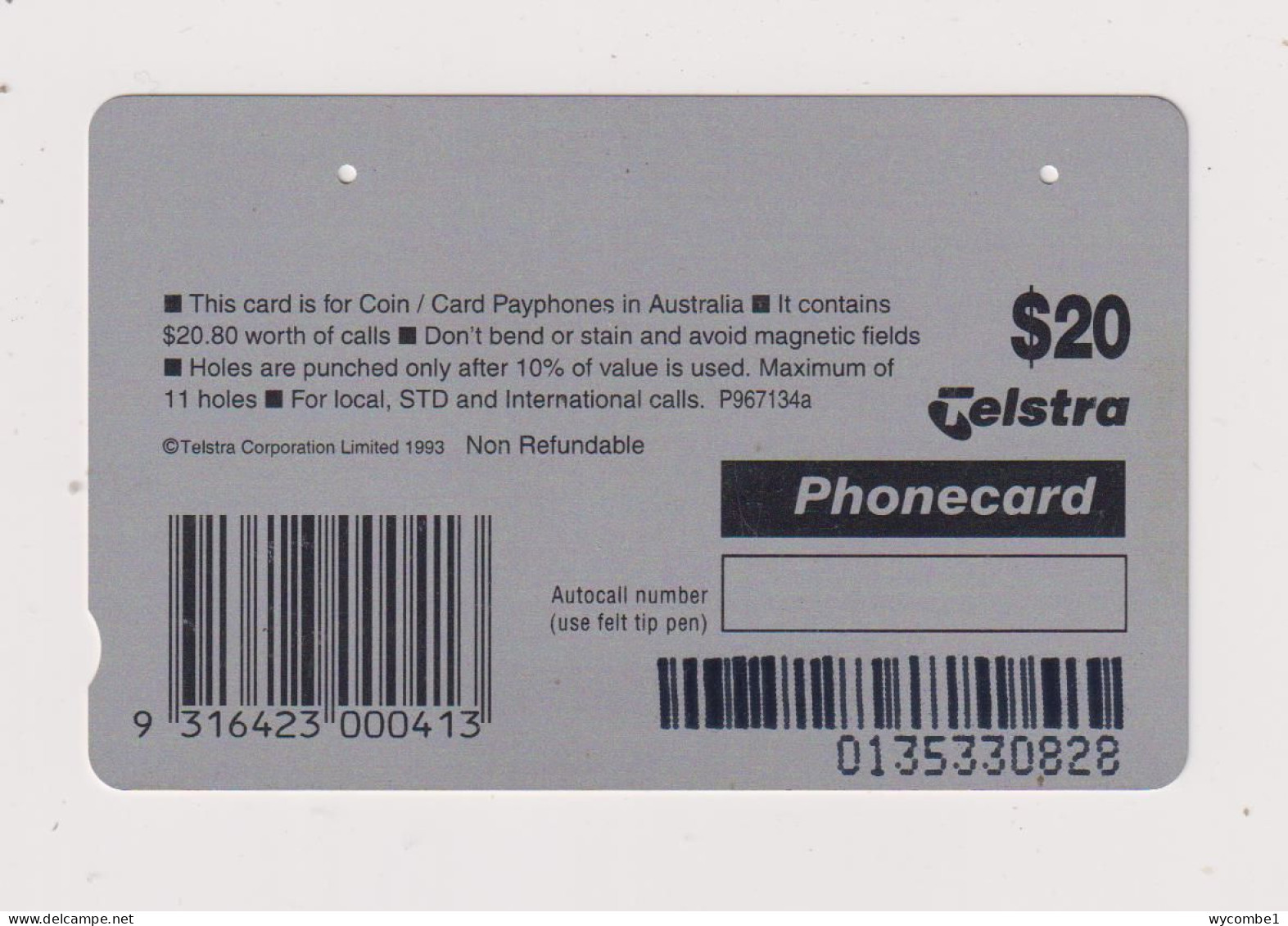 AUSTRALIA - Musical Fish Magnetic Phonecard - Australie