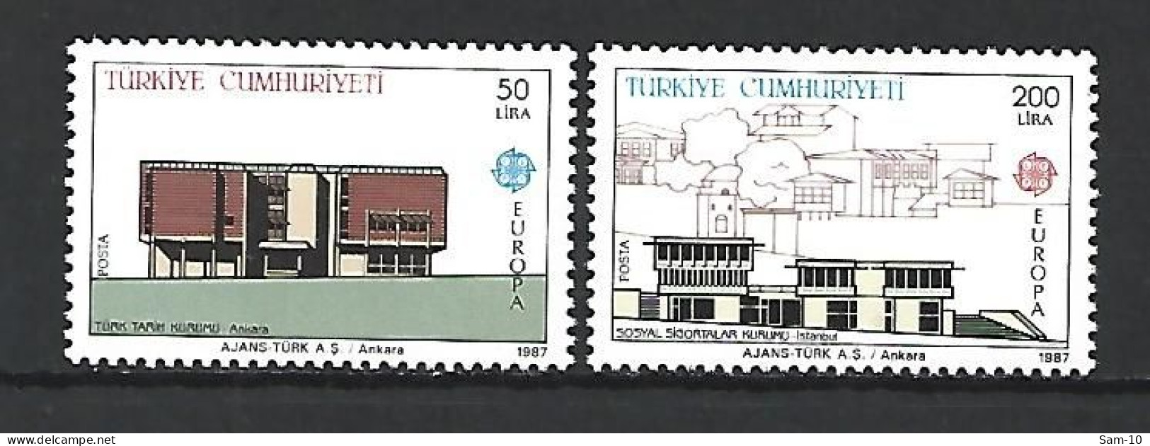 Timbre Europa En Neuf **  Turquie  N 2533 / 2534 - 1987