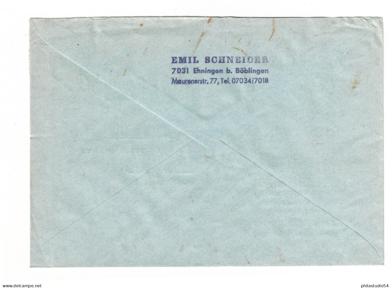 1961, 3 Pf. Bauten 10-mal Auf Fernbrief Von Ehingen Nach Berlin - Zusammendrucke