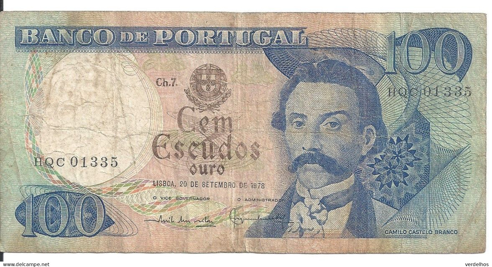 PORTUGAL 100 ESCUDOS 1978 VF P 169 B - Portogallo