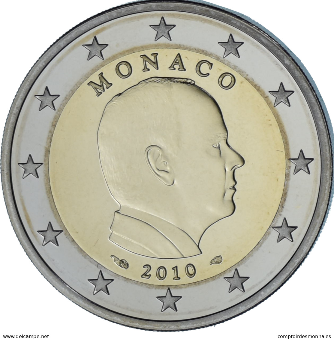 Monaco, Albert II, 2 Euro, 2010, Paris, FDC, Bimétallique - Monaco
