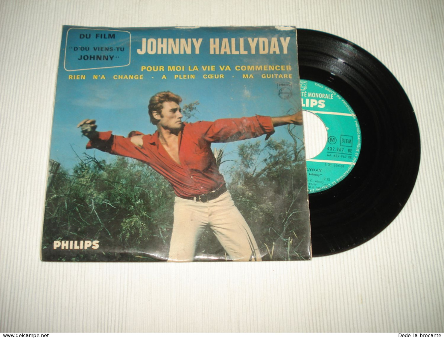 B13 / Johnny  – Pour Moi La Vie Va Commencer  - EP – 432.967 BE- Fr 1963  VG+/G - Formats Spéciaux