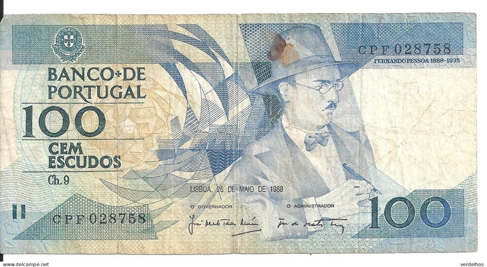 PORTUGAL 100 ESCUDOS 1988 VF P 179 E - Portugal