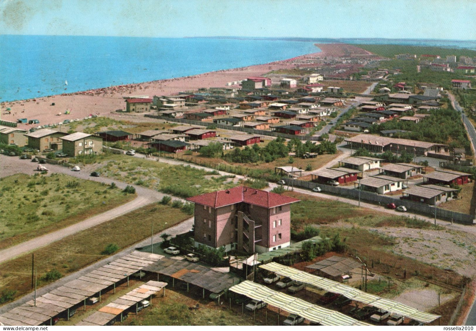 Cartolina 1971 ITALIA ROVIGO ROSOLINA MARE ROSA PINETA PANORAMA ZONA SUD Italy Postcard Italien Postkarte - Rovigo