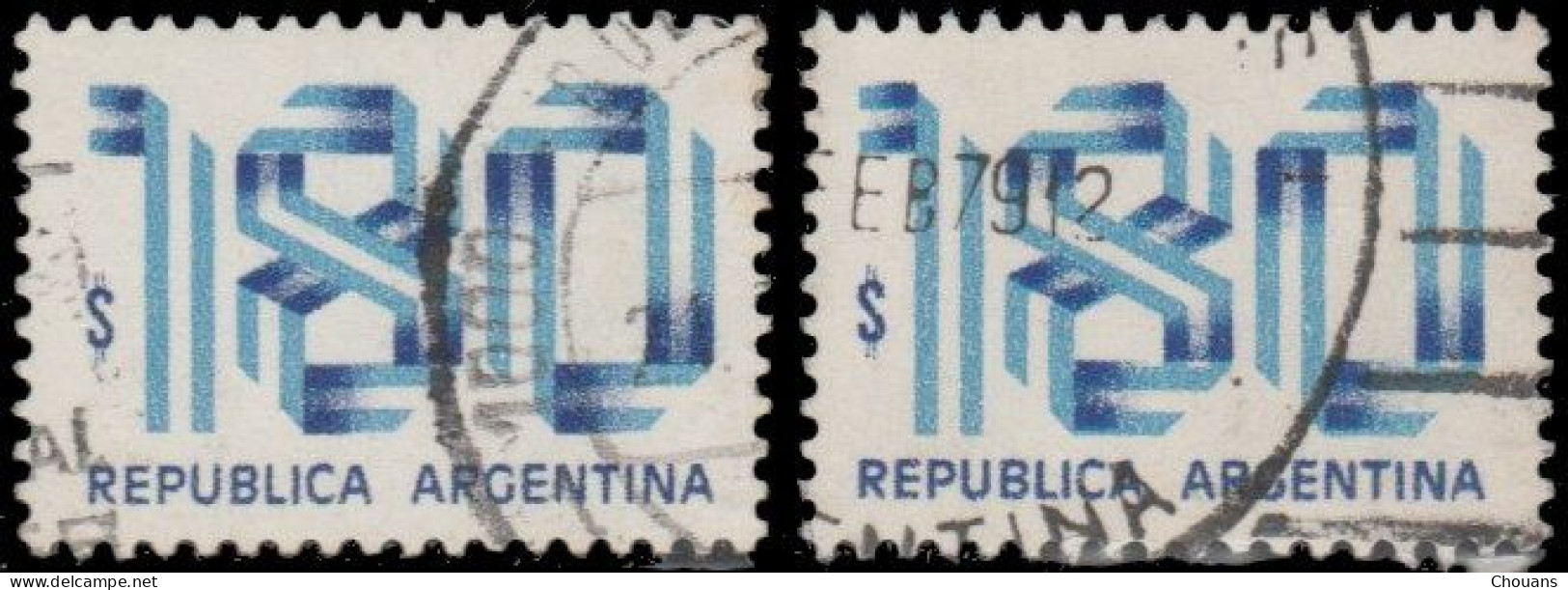 Argentine 1978. ~ YT 1148 X 12 + 1149 X 9 - Chiffres ( 21 V) - Gebruikt