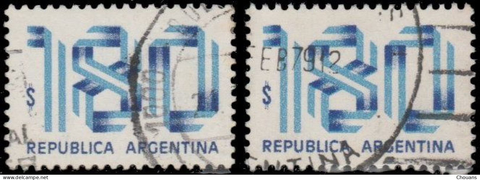 Argentine 1978. ~ YT 1148 X 12 + 1149 X 9 - Chiffres ( 21 V) - Used Stamps