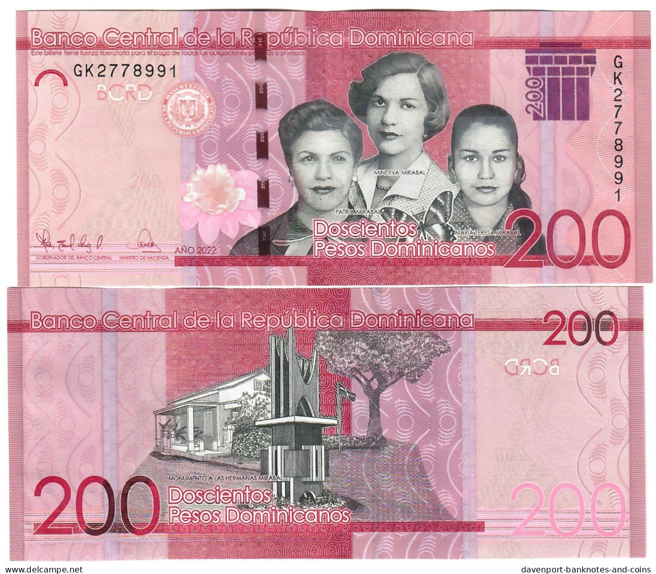 Dominican Republic 10x 200 Pesos 2022 UNC - Dominicaanse Republiek