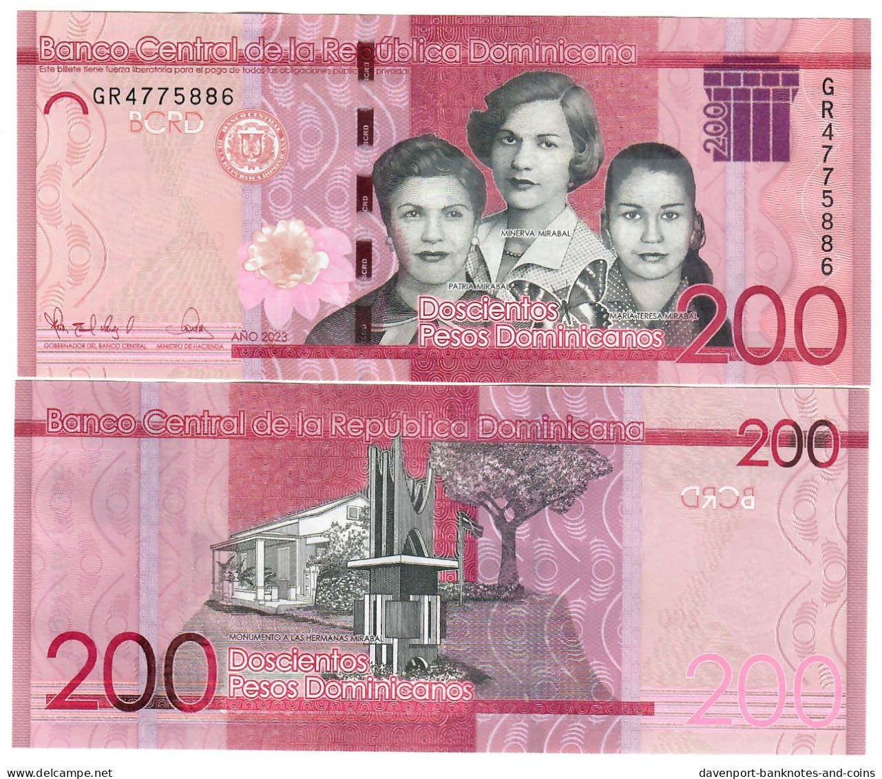 Dominican Republic 200 Pesos 2023 UNC - Dominicaanse Republiek