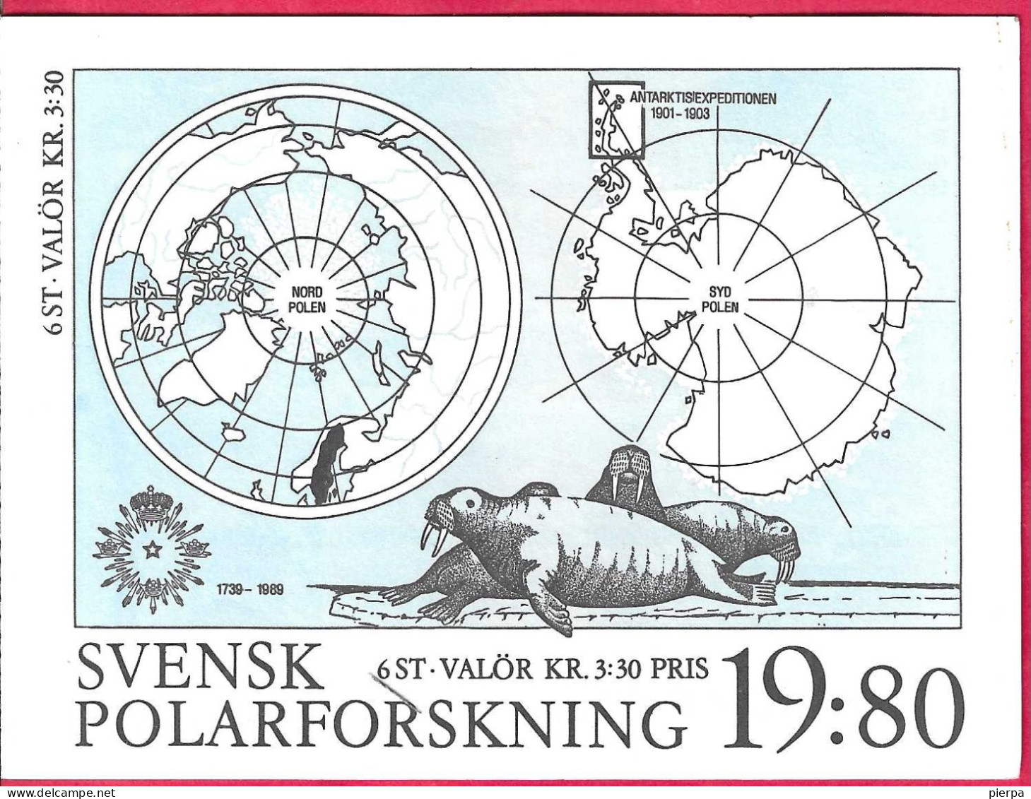 SVERIGE - 1989 - POLO NORD E POLO SUD - LIBRETTO NUOVO (YVERT C1535 - MICHEL 1553\8 BOOKLET) - Other & Unclassified