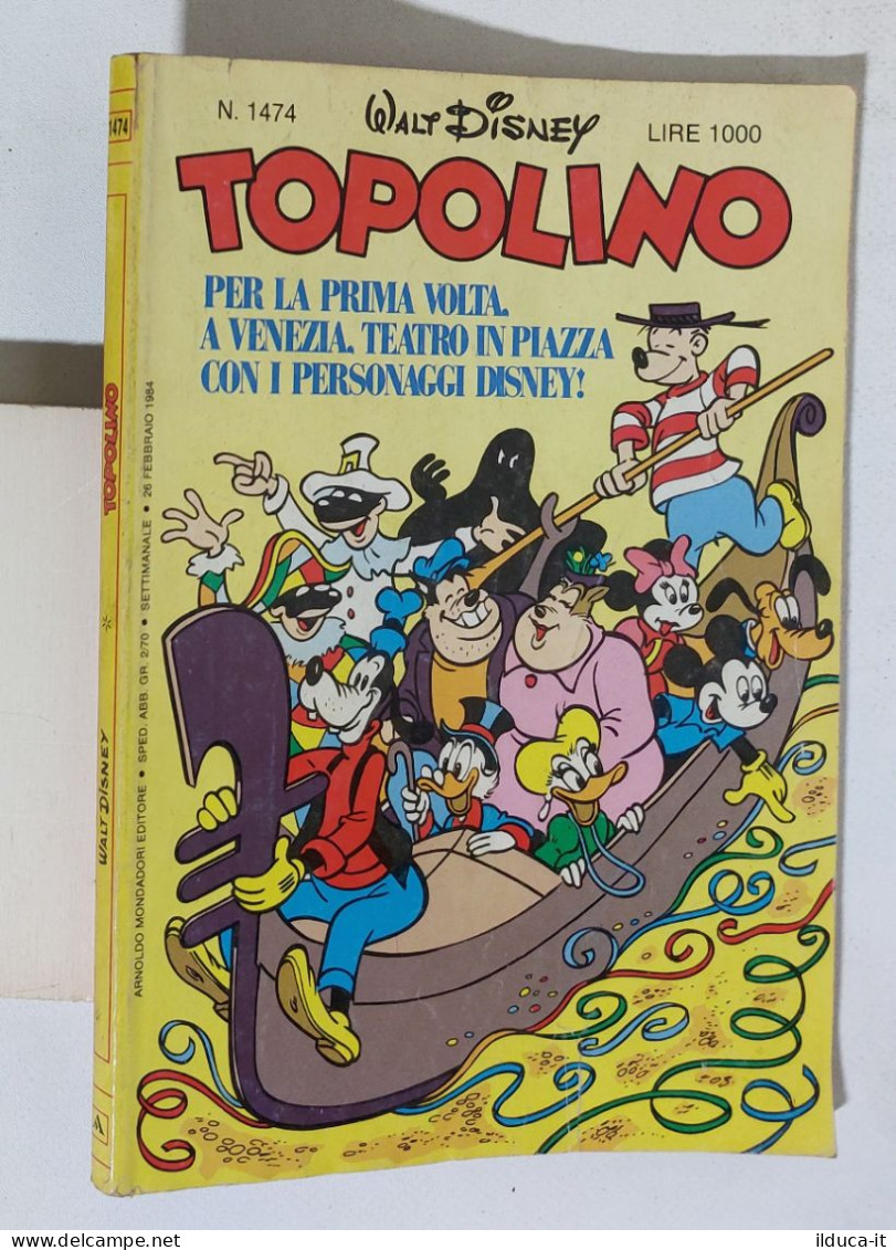 51874 TOPOLINO Libretto N. 1474 - Disney