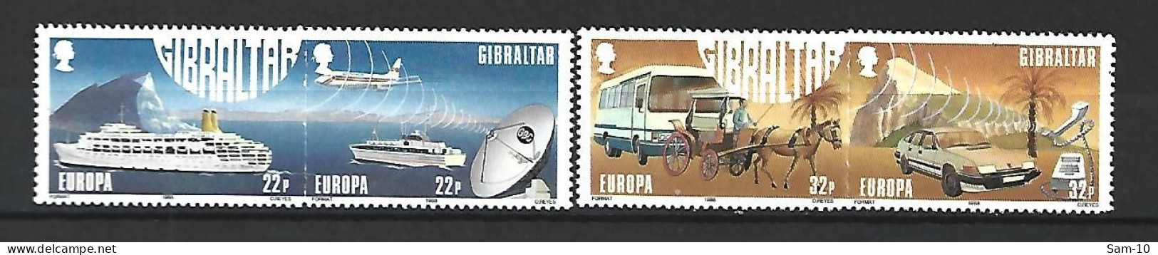 Timbre Europa En Neuf ** Gibraltar N 555 / 558 - 1988